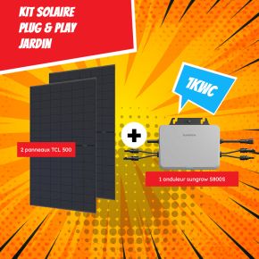 Kit Solaire Plug & Play Le Jardin - 1 kWc 2 panneaux 