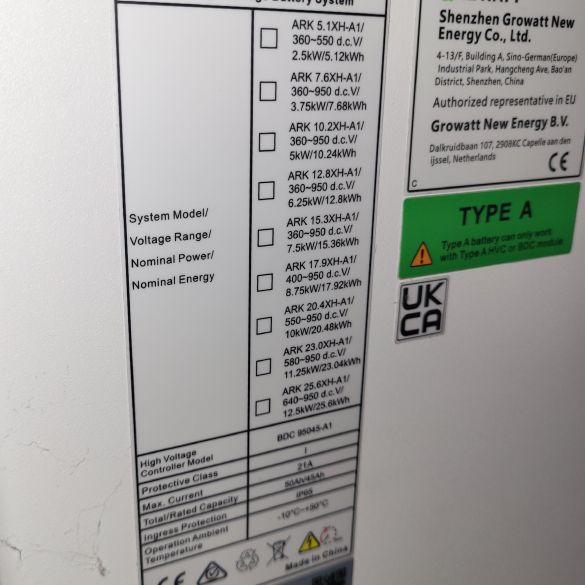 BATTERIE GROWATT - MODELE DEMO - ARK 5.1 XH