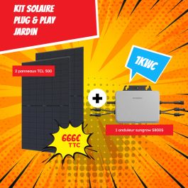Kit Solaire Plug & Play Le Jardin - 1 kWc 2 panneaux 